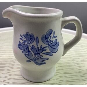 Pfaltzgraff YORKTOWNE‎ Vintage White&Blue Floral Coffee CREAMER Pitcher EUC